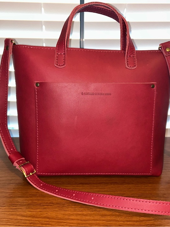 Portland Leather Handbags - Portland Leather Goods (PLG) Medium Zippered Crossbody in Berry Good